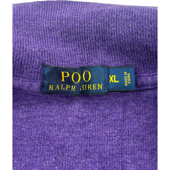 Ralph Lauren 1/4 Zip Sweatshirt - XL - Purple