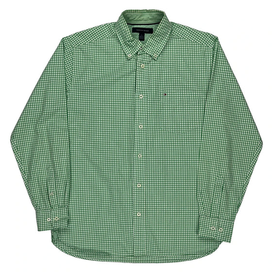 Tommy Hilfiger Checked Shirt - Medium Green Cotton