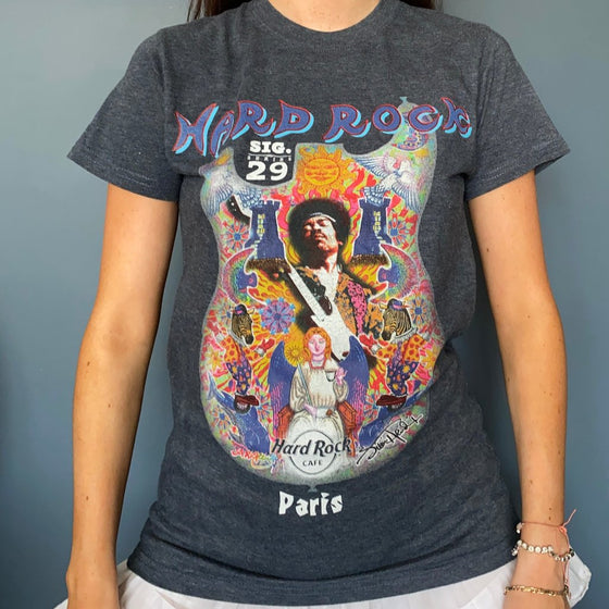 Vintage blue Jimi Hendrix, Paris Hard Rock Cafe T-Shirt - womens small