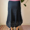 Vintage black Le Piccinotti Midi Skirt - womens 26" waist