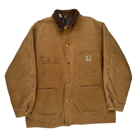 Workwear Carhartt Jacket - 3XL Brown Cotton