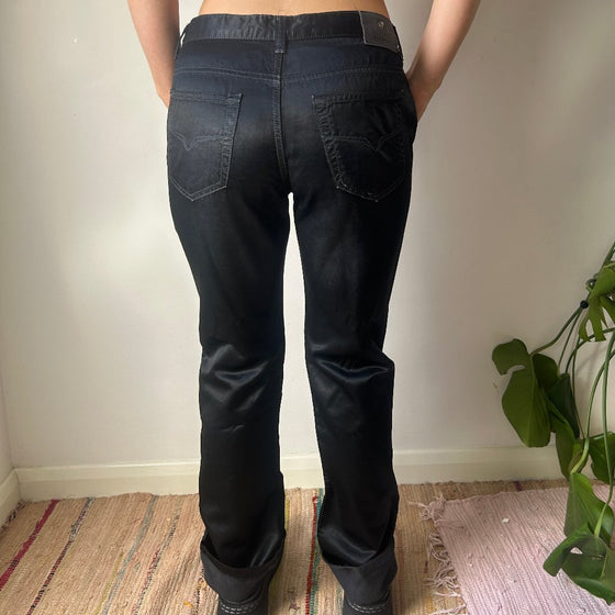 Vintage black Versace Jeans Couture Trousers - womens 30" waist