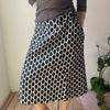 Vintage black & white Moschino Midi Skirt - womens 34" waist