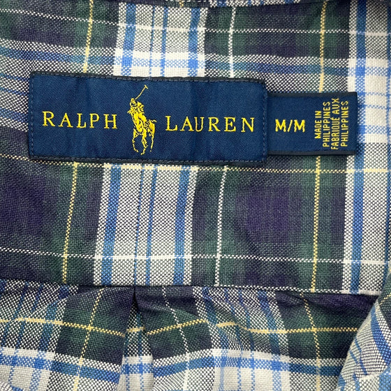 Ralph Lauren Checked Shirt - Medium Blue Cotton