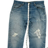 Levis 501 Distressed Jeans - 34W 33L - Blue Cotton