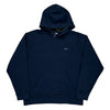 Nike Hoodie - Large Navy Cotton Blend