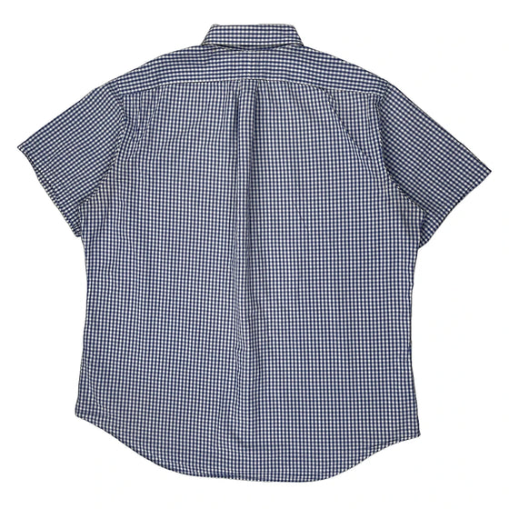 Ralph Lauren Checked Short Sleeve Shirt - XL Blue Cotton