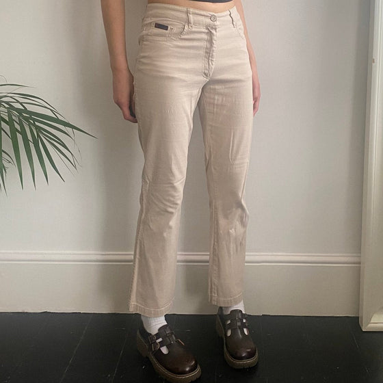 Vintage cream Dolce & Gabbana Trousers - womens 27" waist