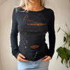 Vintage black Artigili Long Sleeve Top - womens small