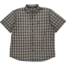  Carhartt Relaxed Fit Plaid Shirt - X-Large - Grey Cotton