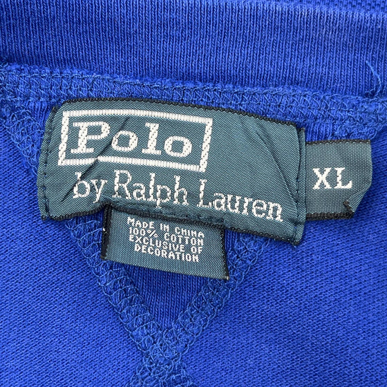 Ralph Lauren Graphic Sweatshirt - XL Blue Cotton