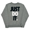 Motivational Nike Graphic Sweatshirt - Medium Grey Cotton Blend