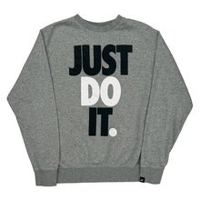  Motivational Nike Graphic Sweatshirt - Medium Grey Cotton Blend