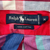 Ralph Lauren Checked Short Sleeve Shirt - Medium Red Cotton