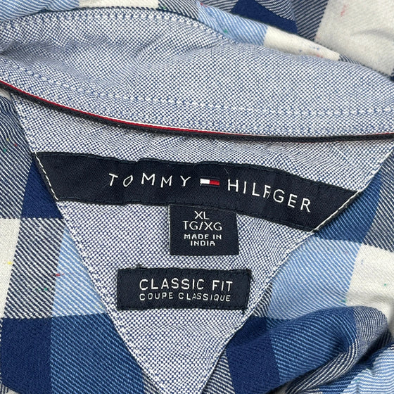 Tommy Hilfiger Checked Shirt - XL Blue Cotton