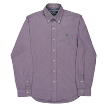  Slim Fit Ralph Lauren Checked Shirt - Small Purple Cotton