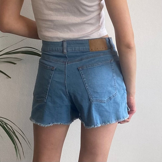 Vintage blue Sisley Denim Shorts - womens 28" waist