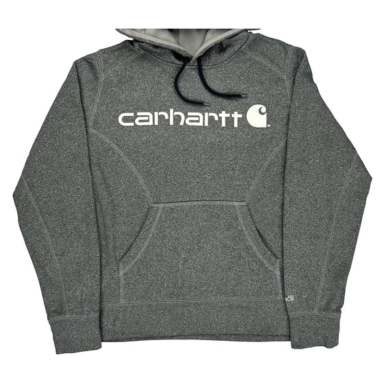 Workwear Carhartt Graphic Hoodie - Large Grey Polyester Blend