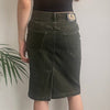 Vintage khaki Burberry Denim Skirt - womens 28" waist