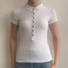 Vintage white Burberry Brit Polo Shirt - womens x-small