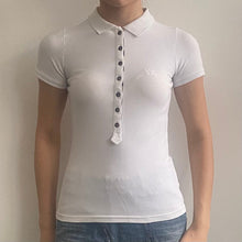  Vintage white Burberry Brit Polo Shirt - womens x-small