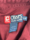 Chaps Ralph Lauren Long Sleeve Shirt - Large - Burgundy Cotton