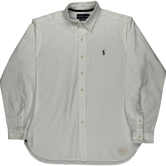 Ralph Lauren Classic Fit Shirt - Large - White Cotton