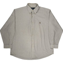  Ralph Lauren Yarmouth Striped Shirt - Large - Beige Cotton