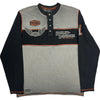 Harley Davidson Long Sleeve T-Shirt - XL- Grey Cotton