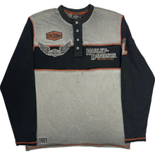  Harley Davidson Long Sleeve T-Shirt - XL- Grey Cotton