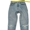 Levis 501 Distressed Jeans - 26W 28L - Blue Denim