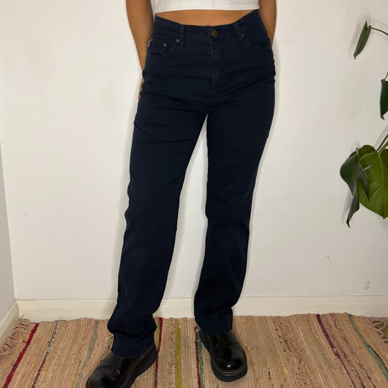 Vintage navy Moschino Jeans Trousers - womens 29" waist