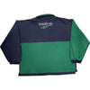 Reebok 1/4 Zip Sweatshirt - Large - Green Polyester Blend