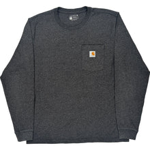  Carhartt Built For The Elements Graphic Long Sleeve T-Shirt - Large - Grey Cotton Blend