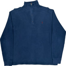  Polo Ralph Lauren 1/4 Zip Sweatshirt - Medium - Blue Cotton