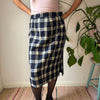 Vintage navy Ungaro Midi Skirt - womens 32" waist