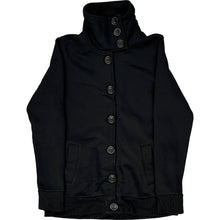  Oakley High Neck Button-Up Jacket - Small - Black Cotton Blend