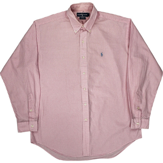 Ralph Lauren Blake Gingham Shirt - 3XL - Pink Cotton