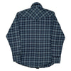 Wrangler Checked Flannel Shirt - Medium Blue Cotton