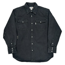  Western Style Carhartt Checked Shirt - Large Black Cotton