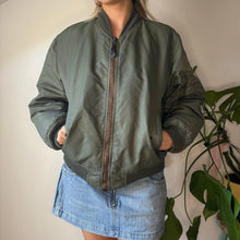  Vintage khaki Carrera Bomber Jacket - womens small