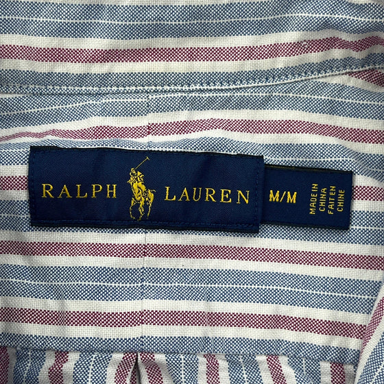 Ralph Lauren Striped Shirt - Medium Multicoloured Cotton