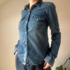 Vintage blue Armani Exchange Denim Shirt - womens small