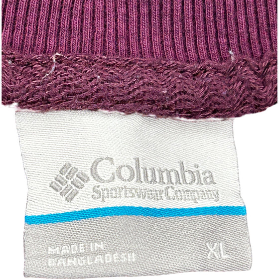 Columbia Logo Sweatshirt - XL - Purple Cotton Blend