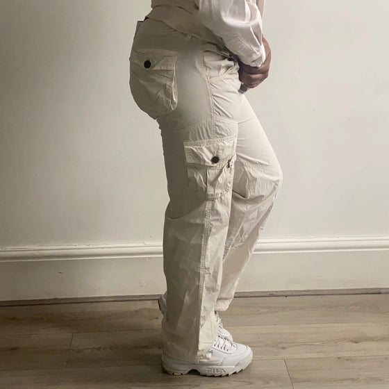 Vintage white Kocca Cargo Trousers - womens 32" waist