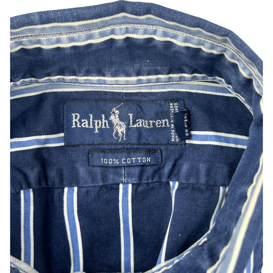 Ralph Lauren Striped Shirt - 3XL - Navy Cotton