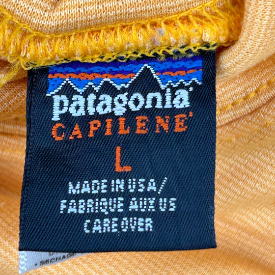 Capilene Patagonia Fleece - Large Yellow Polyester