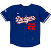 Nike Dodgers Kershaw Baseball Jersey - XL - Blue Polyester