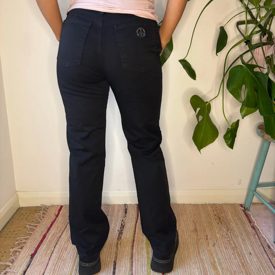 Vintage black Moschino Trousers - womens 28" waist