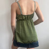 Vintage green Fiondotinta Cami Top - womens small